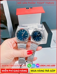 dong-ho-cap-doi-tissot-prx-mat-tron-xanh-duong-day-kim-loai-timesstore-vn