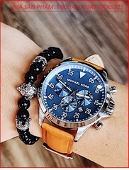 dong-ho-michael-kors-nam-chronograph-mat-xanh-day-da-nau-vang-dep-gia-re-timesstore-vn