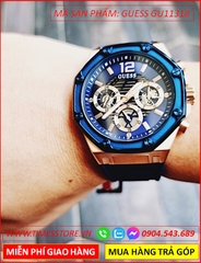 dong-ho-nam-guess-mat-tron-xanh-chronograph-the-thao-day-silicone-xanh-dep-gia-re-timesstore-vn