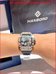 dong-ho-nam-hanboro-automatic-hoa-tiet-gau-truc-dinh-da-rose-gold-day-sillicone-timesstore-vn