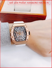 dong-ho-nam-hanboro-automatic-mat-oval-rose-gold-day-silicone-trang-timesstore-vn
