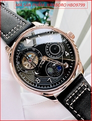 dong-ho-nam-hanboro-automatic-mat-tron-den-rose-gold-day-da-timesstore-vn