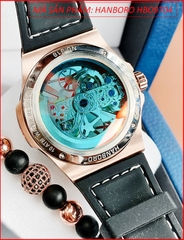 dong-ho-nam-hanboro-automatic-mat-tron-lo-co-rose-gold-day-da-timesstore-vn