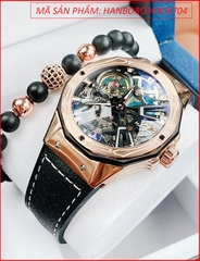 dong-ho-nam-hanboro-automatic-mat-tron-lo-co-rose-gold-day-da-timesstore-vn