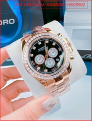 dong-ho-nam-hanboro-automatic-tua-rolex-day-kim-loai-rose-gold-timesstore-vn