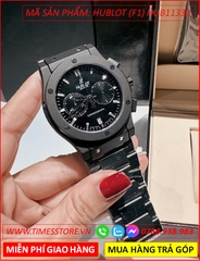 dong-ho-nam-hublot-f1-mat-tron-chronograph-day-kim-loai-den-timesstore-vn