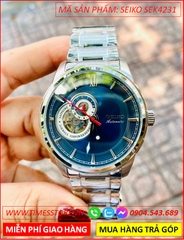 dong-ho-nam-seiko-automatic-mat-xanh-duong-lo-tim-day-kim-loai-timesstore-vn