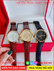 dong-ho-nam-tissot-automatic-mat-trang-6-kim-day-da-nau-timesstore-vn