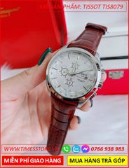 dong-ho-nam-tissot-automatic-mat-trang-6-kim-day-nau-timesstore-vn