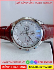 dong-ho-nam-tissot-automatic-mat-trang-6-kim-day-nau-timesstore-vn