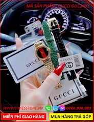 dong-ho-nu-gucci-mat-tron-xanh-do-day-kim-loai-vang-gold-timesstore-vn