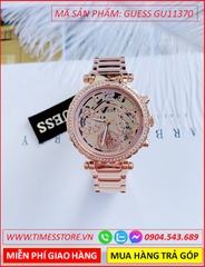 dong-ho-nu-guess-chronograph-lo-co-mat-tron-day-kim-loai-rose-gold-dep-timesstore-vn