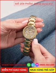 dong-ho-nu-guess-chronograph-lo-co-mat-tron-day-kim-loai-vang-gold-dep-timesstore-vn