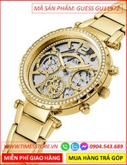 dong-ho-nu-guess-chronograph-lo-co-mat-tron-day-kim-loai-vang-gold-dep-timesstore-vn