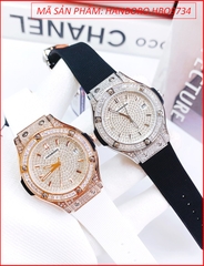 dong-ho-nu-hanboro-tua-hublot-mat-full-da-rose-gold-sillicone-trang-timesstore-vn