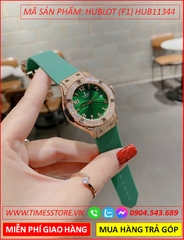 dong-ho-nu-hublot-f1-mat-tron-dinh-da-rose-gold-day-silicone-xanh-la-timesstore-vn