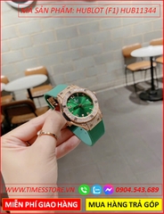 dong-ho-nu-hublot-f1-mat-tron-dinh-da-rose-gold-day-silicone-xanh-la-timesstore-vn