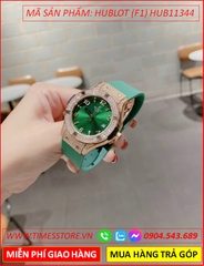 dong-ho-nu-hublot-f1-mat-tron-dinh-da-rose-gold-day-silicone-xanh-la-timesstore-vn