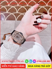 dong-ho-nu-hublot-f1-mat-vuong-swarovski-rose-gold-day-silicone-timesstore-vn