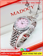 dong-ho-nu-madocy-tua-rolex-mat-hong-day-kim-loai-timesstore-vn