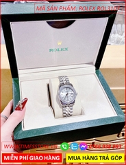 dong-ho-nu-rolex-f1-automatic-datejust-mat-trang-dinh-da-day-kim-loai-timesstore-vn