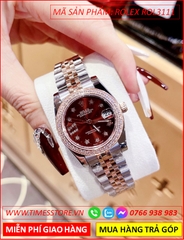 dong-ho-nu-rolex-f1-mat-nau-tay-dinh-da-day-demi-timesstore-vn