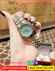 dong-ho-nu-rolex-f1-mat-xanh-ngoc-nieng-khia-day-vang-gold-timesstore-vn