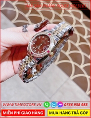 dong-ho-nu-rolex-f1-oyster-datejust-mat-nau-day-demi-timesstore-vn