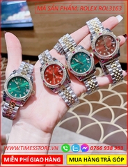 dong-ho-nu-rolex-f1-oyster-datejust-mat-xanh-la-day-demi-timesstore-vn