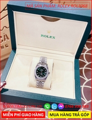 dong-ho-nu-rolex-lady-datejust-f1-mat-xanh-la-day-kim-loai-timesstore-vn