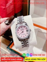 dong-ho-nu-rolex-mat-hong-dinh-da-day-kim-loai-timesstore-vn