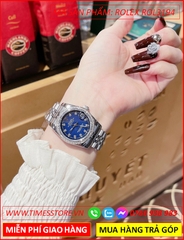 dong-ho-nu-rolex-mat-xanh-dinh-da-day-kim-loai-timesstore-vn