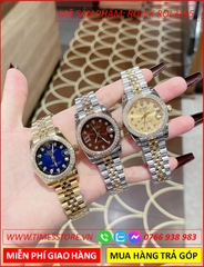 dong-ho-nu-rolex-mat-xanh-dinh-da-day-vang-gold-timesstore-vn