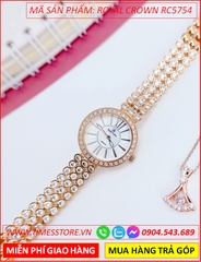 dong-ho-nu-royal-crown-mat-tron-day-thep-full-da-rose-gold-timesstore-vn