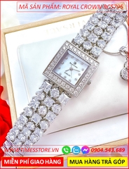 dong-ho-nu-royal-crown-mat-vuong-trang-day-kim-loai-full-da-swarovski-timesstore-vn