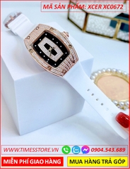 dong-ho-nu-xcer-mat-oval-da-rose-gold-day-silicone-trang-timesstore-vn