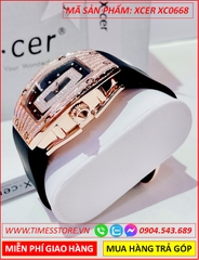 dong-ho-nu-xcer-mat-oval-da-swarovski-rose-gold-day-silicone-timesstore-vn