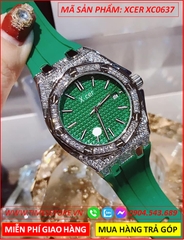 dong-ho-nu-xcer-tua-hublot-da-swarovski-day-cao-su-xanh-timesstore-vn