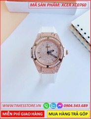 dong-ho-nu-xcer-tua-hublot-mat-full-da-rosse-gold-day-sillicone-trang-timesstore-vn