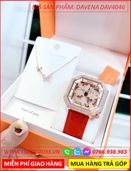 set-dong-ho-nu-davena-mat-vuong-canh-hoa-xoay-dinh-da-swarovski-rose-gold-day-da-do-dep-gia-re-timesstore-vn