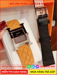 set-dong-ho-nu-madocy-mat-vuong-tua-hermes-dinh-da-rose-gold-day-da-cam-thoi-trang-dep-timesstore-vn