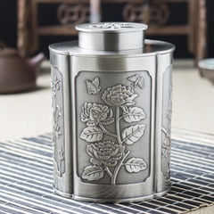 Hộp trà thiếc Pewter