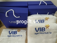 Khăn tắm thêu logo - VIB