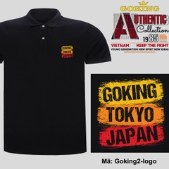 Mã Goking2-logo. Áo thun polo nam nữ, form unisex. Áo phông cổ trụ Goking, vải cá sấu 3D, công nghệ chống nhăn Nhật Bản