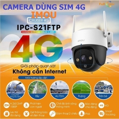 Camera Wifi PTZ Full Color 2MP iMOU IPC-S21FTP kết nối 4G