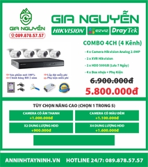 Bộ kit camera 2.0 Hikvision Bộ kit camera 2.0 Hikvision