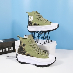 Converse Run Star Hike Platform cao cổ vải họa tiết CCVH105