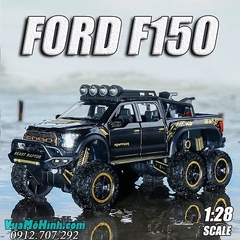 Ô Tô Mô Hình Tĩnh Xe Bán Tải Ford F-150 Beast Raptor 6X6 tỉ lệ 1:28 Vỏ Kim Loại.