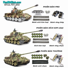 mô hình xe tăng vua hổ heng long king tiger phiên bản pro điều khiển từ xa rc tank hl 3888a-1 3888a 1 3888a1