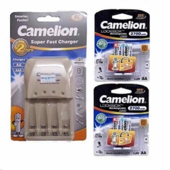 Bộ sạc nhanh 2 giờ tự ngắt Camelion BC-0905A kèm 4 pin Camelion AA2700mAh